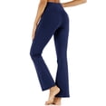 thumbnail image 2 of Innerwin Bas Taille Haute Femmes Harem Pantalons Course Jambe Large Stretch Pantalon Bleu M, 2 of 9