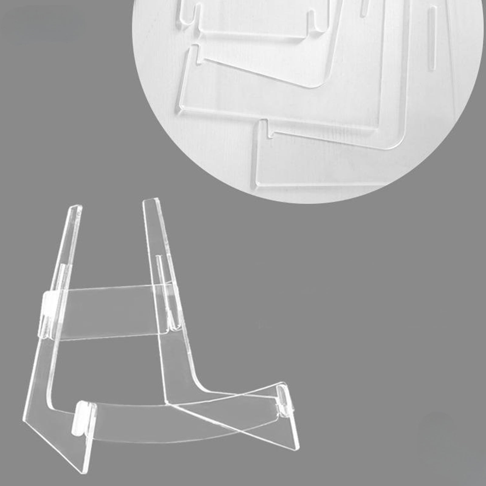 FEAMOS Acrylic Guitar Stand, Folding Guitar Ukulele Stand, String Instrument Stand L-Frame Classical Guitar Stand Ukulele Shelf