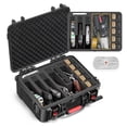 thumbnail image 2 of Hard Handgun Case for 5 Pistols Up to 6.6", Waterproof TSA Lockable Storage Box with Pre-Cut Foam, for Home, Travel & Shooting Range, 2 of 9