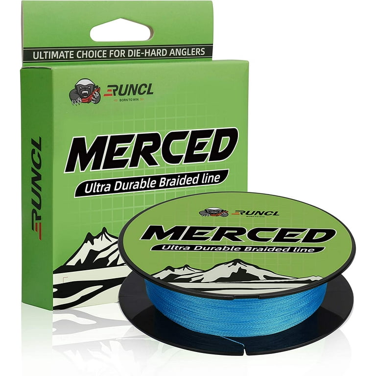 RUNCL Braided Fishing Line Merced, 1000 500 300 Yards Braided Line 4 8  Strands, 6-200LB - Proprietary Weaving Tech, Thin-Coating Tech, Stronger  Smoother - Fishing Line for Freshwater Saltwater… 