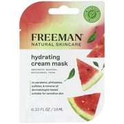 Freeman Natural Skincare Hydrating Watermelon & Antioxidant Cream Leave on Facial Mask