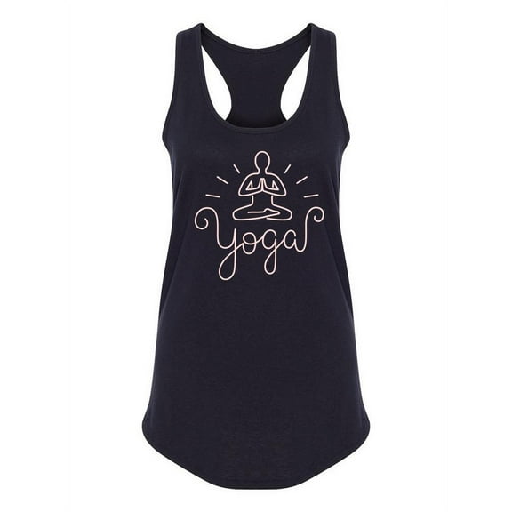 Yoga Outline Design Tank Women -Image by Shutterstock, Female x-Small