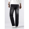 thumbnail image 4 of GINGTTO Men's Jeans Relaxed Fit Straight Light Wash Stretch Denim Casual Comfort Pants, 4 of 6