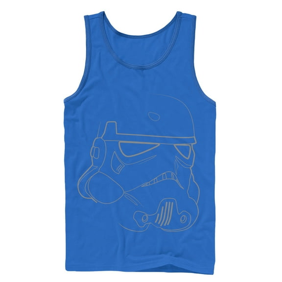 Men's Star Wars Stormtrooper Outline Tank Top Royal X Large