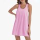 thumbnail image 1 of Puntoco Vestidos Mujer Verano Casual Color Sólido Tirante V-Cuello Jersey Vestido Sin Mangas, 1 of 1