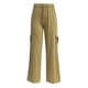 thumbnail image 4 of Pantalones de yoga anchos para mujer con bolsillos cargo - Poliéster spandex, cintura elástica, pantalones palazzo elásticos, aptos para el gimnasio/entrenamiento/uso informal, 4 of 5