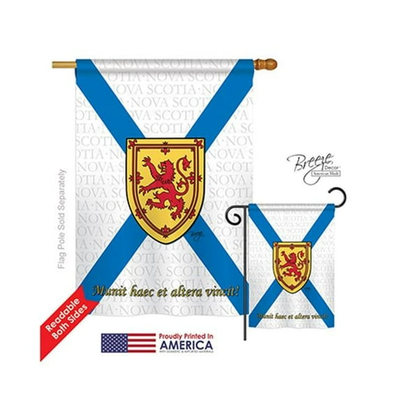 Breeze Decor 08187 Canada Provinces Nova Scotia 2-Sided Vertical Impression House Flag - 28 x 40 in.
