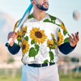 thumbnail image 5 of Easygdp Plump Sunflower And Sketch Mens T-Shirts Baseball Vintage Fashionable Lightweight Casual Crew Neck Slim Fit with Long Sleeves-4X-Large, 5 of 7