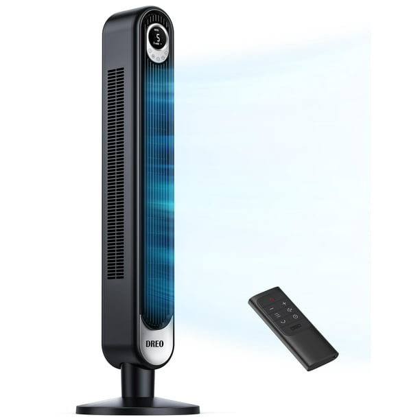 Ventilador tipo torre Dreo Cruiser Pro T1 de 42 pulgadas con mando a distancia, color negro