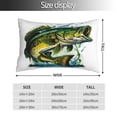 thumbnail image 2 of Fotbe Big bass fish Funda de Almohada Decorativa Estilo Occidental, Lujo en Algodón, Fundas para Almohadas King, Cojín Estampado para Decoración del Hogar-14"x20", 2 of 6
