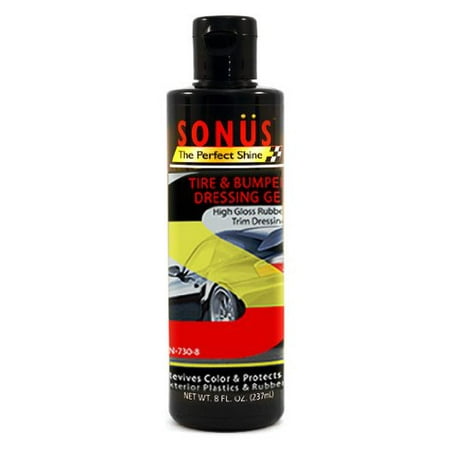 Sonus No Sling Ecofriendly Tire and Bumper Dressing Gel 8 fl. oz. High Gloss Rubber & Black Plastic Treatment for Auto Truck RV