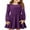 A Purple, variant on Girls Long Sleeve Casual A-Line Ruffle Skater Dress, 4-54 Years