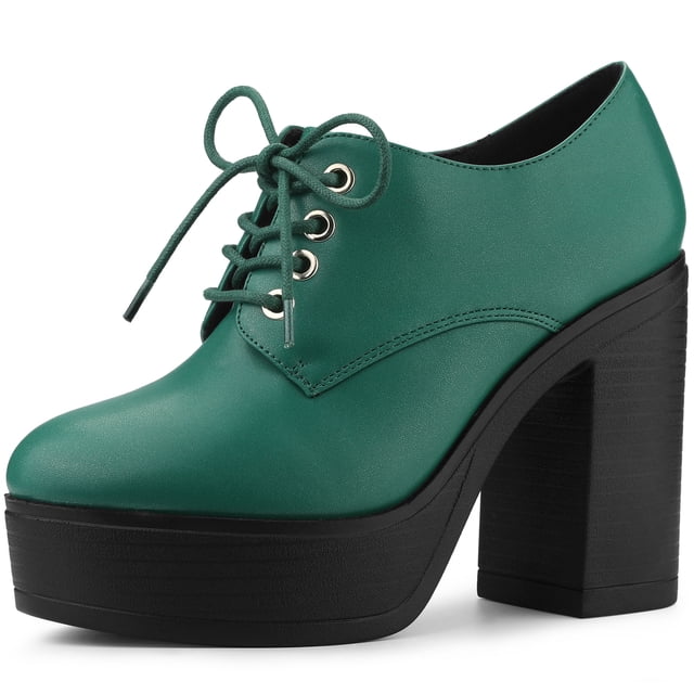 Unique Bargains Bottines à Plateforme à Talon Bloc Haut pour Femmes