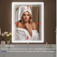 thumbnail image 4 of MSRORRIW 28 x 36 Inch Wall-Mounted Bathroom Mirror with LED-Lights - Frame Vanity Mirrors with Dimmable(28" x 36", Rectangle), 4 of 8