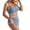 Blue, variant on Xijirk Lingerie Sets for Women,Two Piece U Neck Seamless Solid Halter High Waist Bra Fashion Underwear Bra Set for Comfortable Lounge and Nightwear,Lingerie Sets,Blue,XL