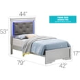 thumbnail image 2 of Glory Furniture Lorana Twin Bed in Silver Champagne, 2 of 2