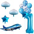 thumbnail image 1 of Set de globos aeroplanos MPRVAKYF para decoración de fiestas, 31 pulgadas, azul, 1 of 2