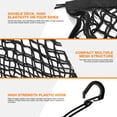 thumbnail image 4 of Upgrade Cargo Net for Motorcycle Helmet Storage, 10"X11" High-Elastic Double Layer Bungee Net with 4 Strong Hooks, Luggage Strap Rack Expansion, 4 of 5