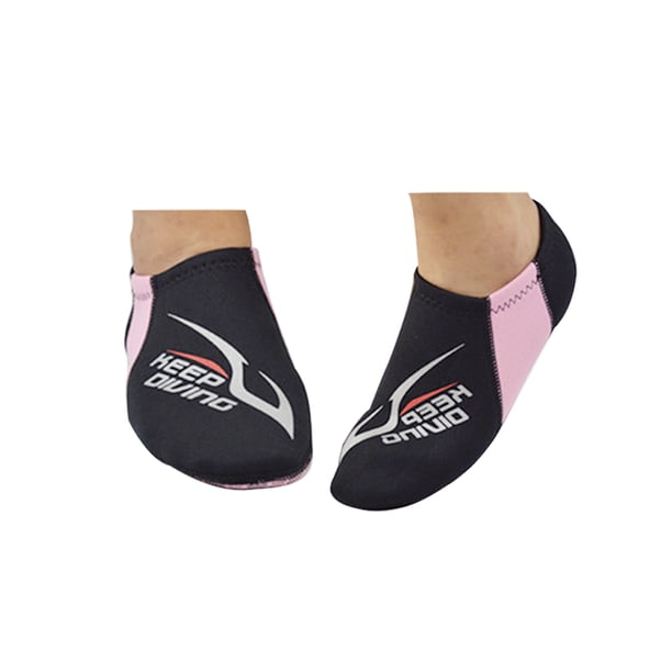 Mantenga el buceo DS-112 Calcetines de buceo de nylon Suministros de snorkeling Zapatos con tamaño múltiple Hombres Mujeres Protector submarino Cálido Ribera rosa 【M】 Scienceny OD003149-33