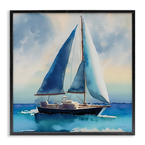 Stupell Industries Contemporary Black Framed Giclee Art, 12 x 12, by Yass Naffas Designs