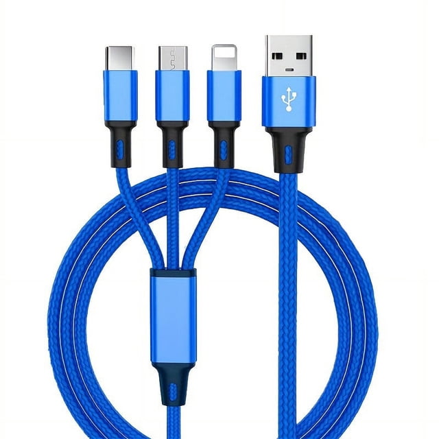 Fast USB Charging Cable For Samsung Universal 3 In 1 Multi Function Cell Phone Cord Charger Cable Type C Gift For Birthday/Easter/President's Day/Boy/Girlfriends