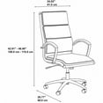 thumbnail image 3 of Echo High Back Leather Executive Chair in Washed Gray, 3 of 5