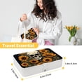 thumbnail image 5 of Sunflower Elegant PU Leather Jewelry Organizer Box with Removable Compartment, Portable Earring Organizer and Bracelet Holder, 5 of 6