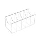 thumbnail image 1 of Acrylic Belt Organizer Clear Storage Case Multi Slot Stand Stackable 5Grid Closet Display, 1 of 5