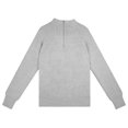 thumbnail image 2 of Vedolay Sweater Womens Crewneck Oversized Knit Warm Side Slit Pullover Sweater,Gray L, 2 of 4