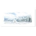 thumbnail image 2 of Noël Winter Happy Panorama - Impression sur Toile Paysage, 2 of 3