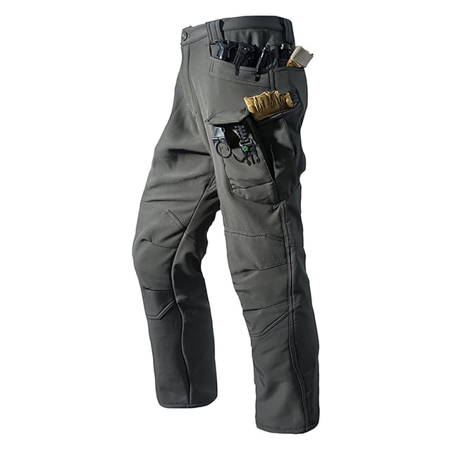 FRSASU Pantalon Cargo Tactique pour Hommes Résistant à l'Eau Athlétisme Randonnée Travail Militaire Armée Pantalon avec Multiples Poches Gris
