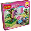 COGO Girls Set Wild Travel Huge Flower and Jeep Abs Building Blocks Set Construction Toys Building Bricks 218 Pcs 4520