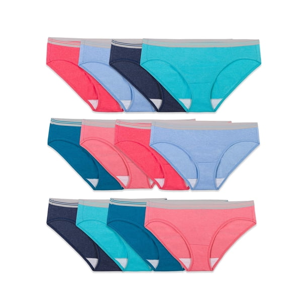 Ropa interior Fruit of the Loom para mujer, hipster de tiro bajo jaspeado