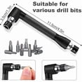 thumbnail image 6 of Meggemo 6 Piece Right Angle Drill Attachment Kit Extension Flex Shaft Offset Adapter for Tight Spaces Screwdriver Bit Holder Tool Set Home Workshop, 6 of 6