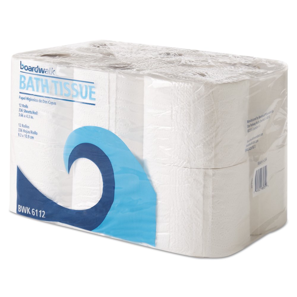 Boardwalk Office Packs Toilet Tissue, 2Ply,White, 4x4 Sheet, 300