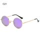 thumbnail image 1 of Gafas de sol redondas pequeñas con protección UV400 para hombre y mujer, lentes polarizadas Retro de Metal, tonos Punk coloridos, 1 of 5