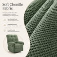 thumbnail image 5 of Aukfa Overstuffed Manual Recliner Chair, Upholstered Glider Lounge Armchair with Footrest for Bedroom Reading,Green, 5 of 9