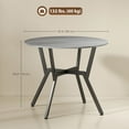 thumbnail image 3 of HOMCOM Dining Table Round Kitchen Table w/ Steel Frame for Dining Room, 3 of 10