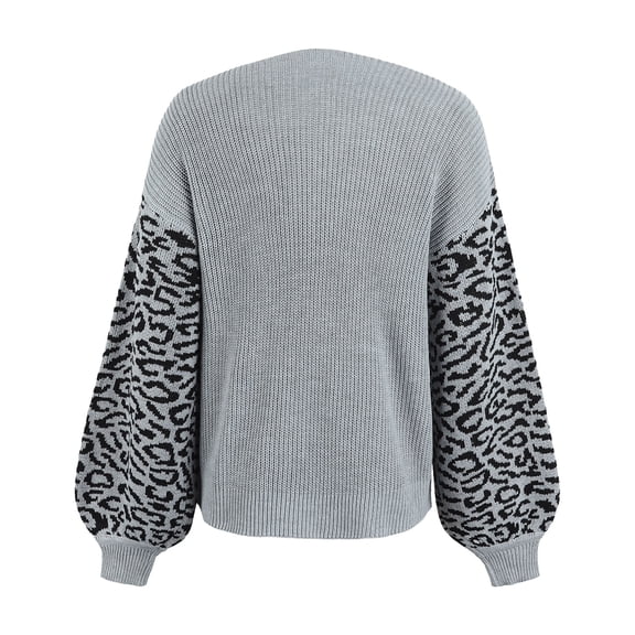 Vedolay Fall Sweaters for Women 2023 Women Knitted Sweater Crew Neck Solid Basic Long Sleeve Loose Fit Pullover Top,Gray S