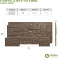 thumbnail image 6 of Ekena Millwork 49"W x 24 1/2"H x 1 1/4"D Castle Rock Stacked Stone, EverStone Faux Stone Siding Panel, Autumn Bronze, 6 of 11