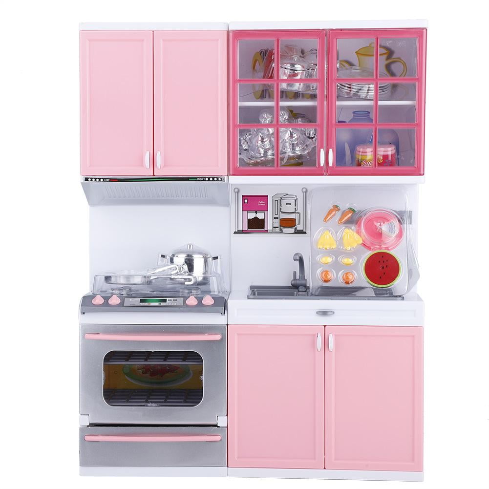 Wandisy Kitchen Pretend Role Play Toy Set Mini Funny Kitchenware Playing House Gifts for Kids Girls