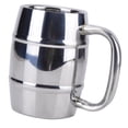 thumbnail image 1 of Taza de café de 550 ml, para camping, de acero inoxidable de doble pared, con asa 550ml, 1 of 9