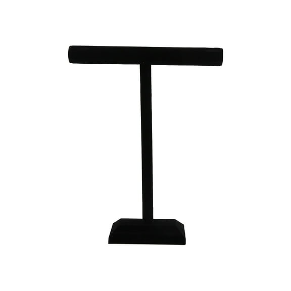 SSWBasics Large Black Velvet T-Bar Necklace Stand Display - Velvet Necklace Display & Velvet Jewelry Display for Elegant Organization and Presentation - RTA