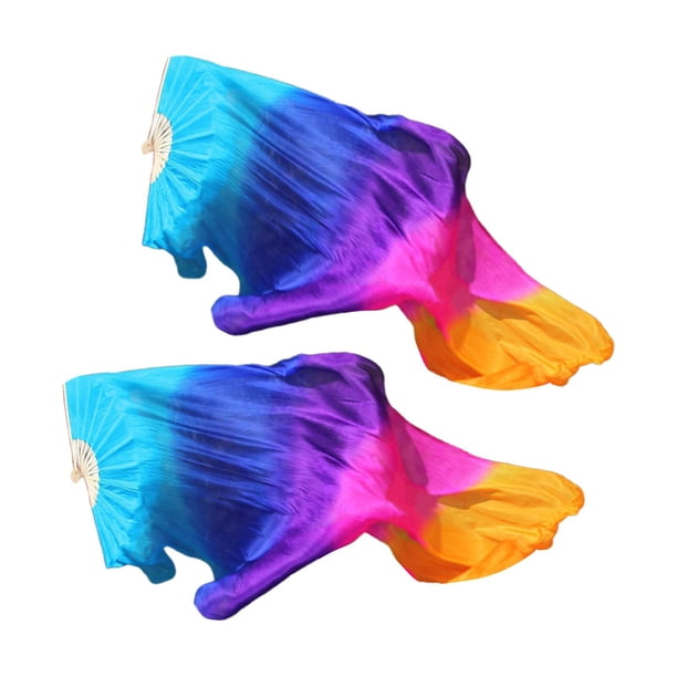 1 par de velo de para danza del vientre, 180cm, accesorios de de baile de seda , plegable largo para mujer,