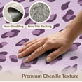 thumbnail image 4 of ODIKA Fluffy Shape Purple Motif Abstract Spotted Tonal Lilac Pink Furry Non-Slip Low Profile for Guest Room, Lounge, Apartment, 4 of 5