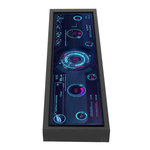8.8 Inch IPS Display, Temperature Display Chassis Sub Display 360 Degree Rotation for Computer