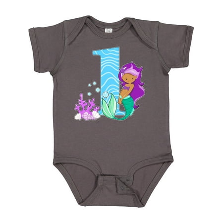 

Inktastic First Birthday Mermaid Gift Baby Girl Bodysuit