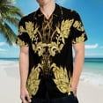 thumbnail image 5 of High Quality Hawaiian Shirts for Men Short Sleeve Aloha Beach Shirt Floral Summer Casual Button Down Shirts Blouses HICDCD, 5 of 7
