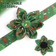 thumbnail image 6 of Pet Artist Christmas Nylon Dog Collar with Removable Flower Adjustable for Small Large Dogs, 6 of 11