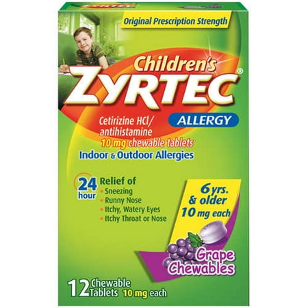 Child Chewable Zyrtec 10 Mg Tb 12 Ct